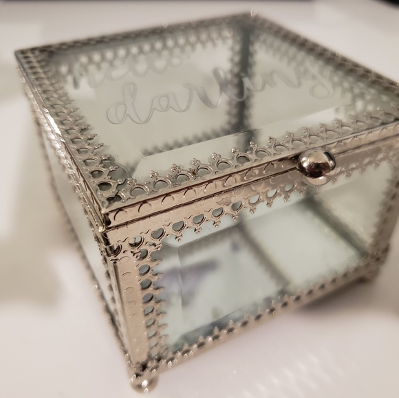 Nicole Miller Glass Jewelry Box - Picture 4 of 4